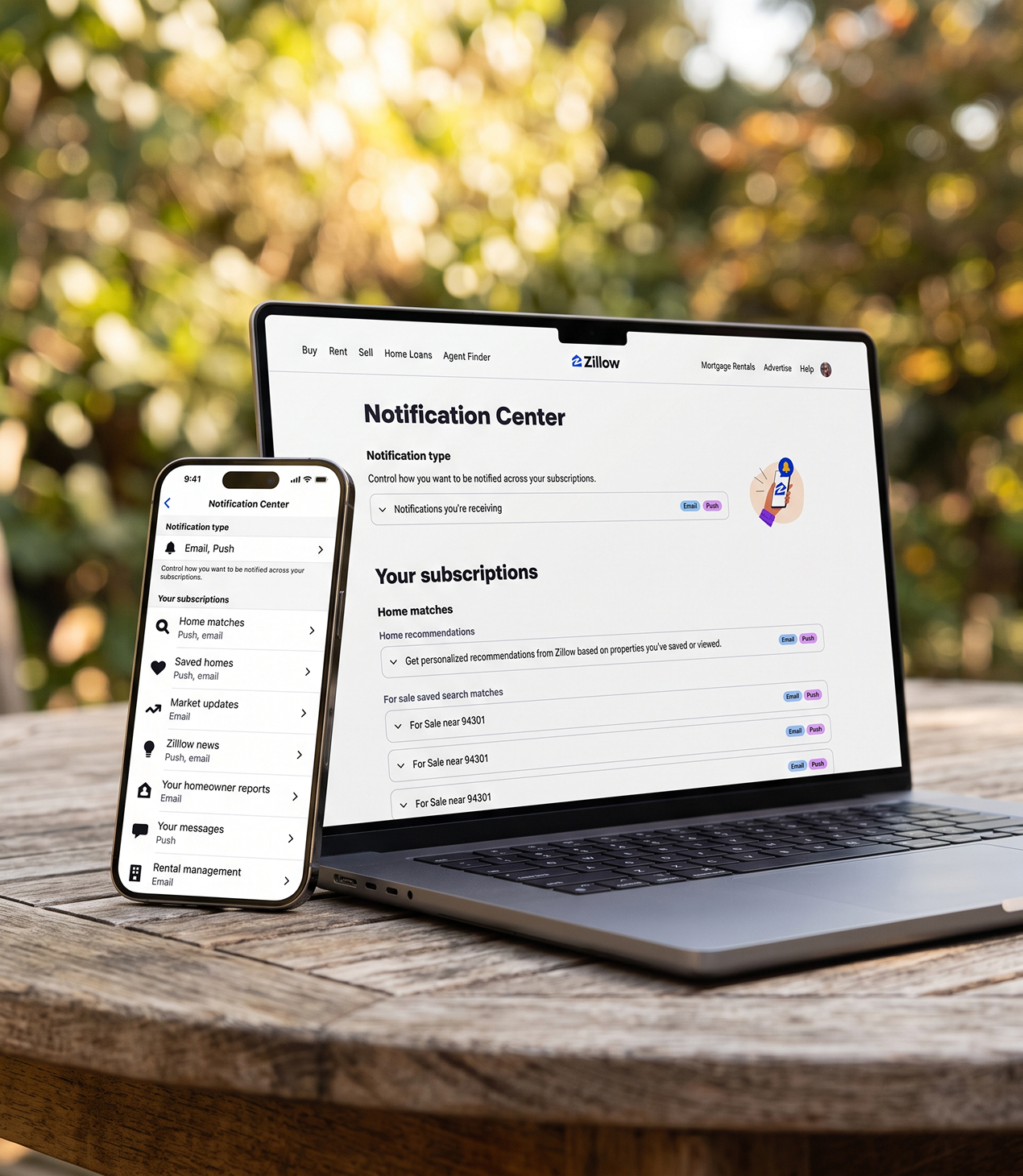 Zillow Notification Center